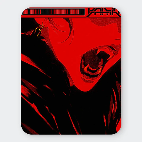 Mousepad 20x24 cm - Diseño Crimson Fangs Tech