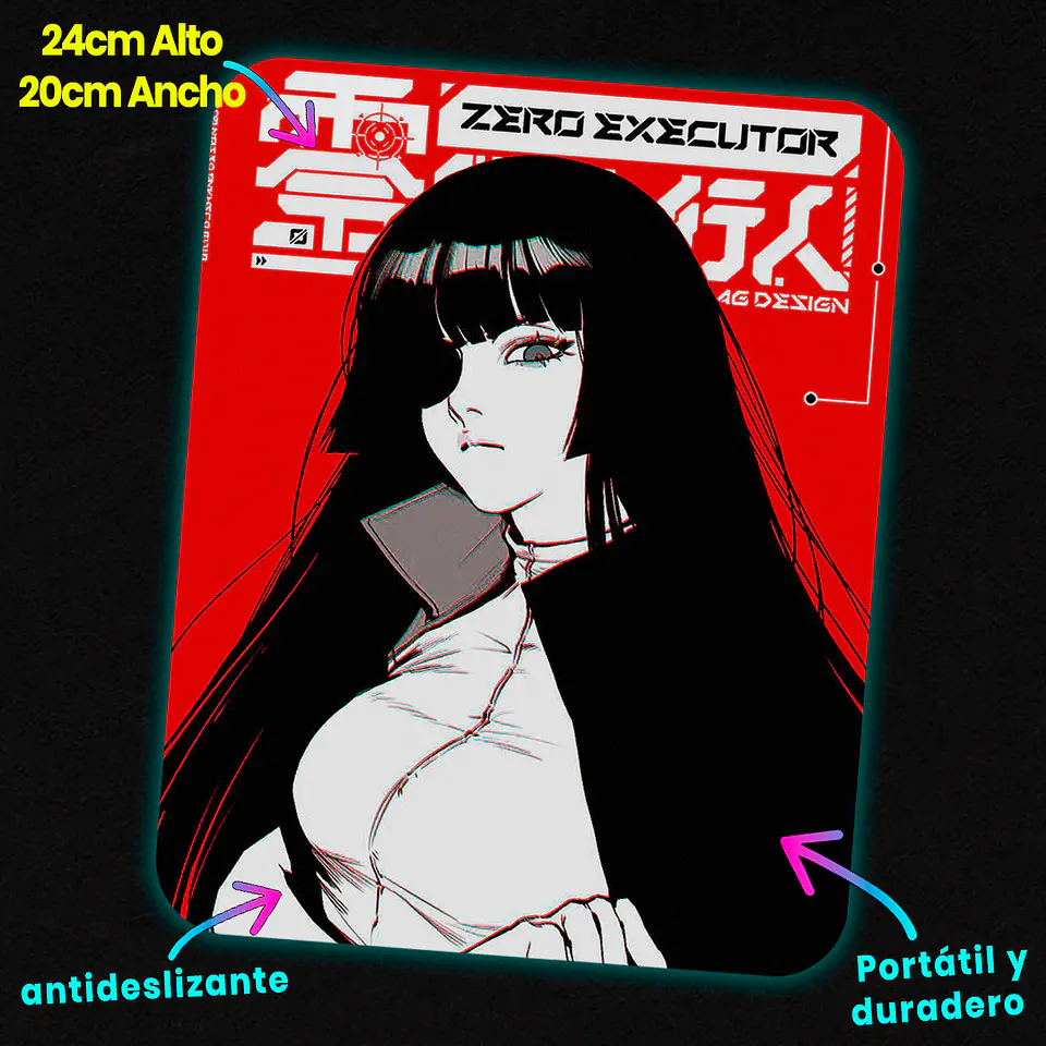 Mousepad 20x24 cm - Diseño Zero Executor Tactical 2