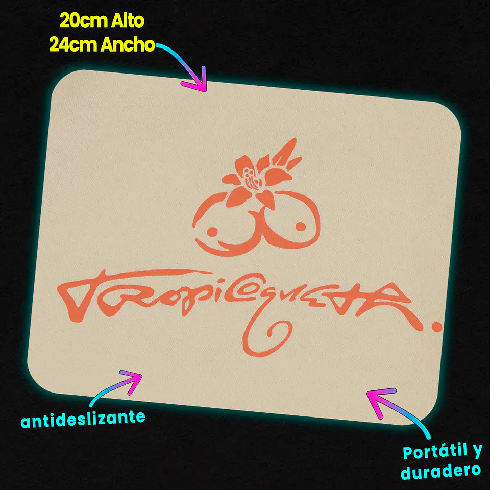 Mousepad 20x24 cm - Diseño Tropicoqueta Summer Bloom 2