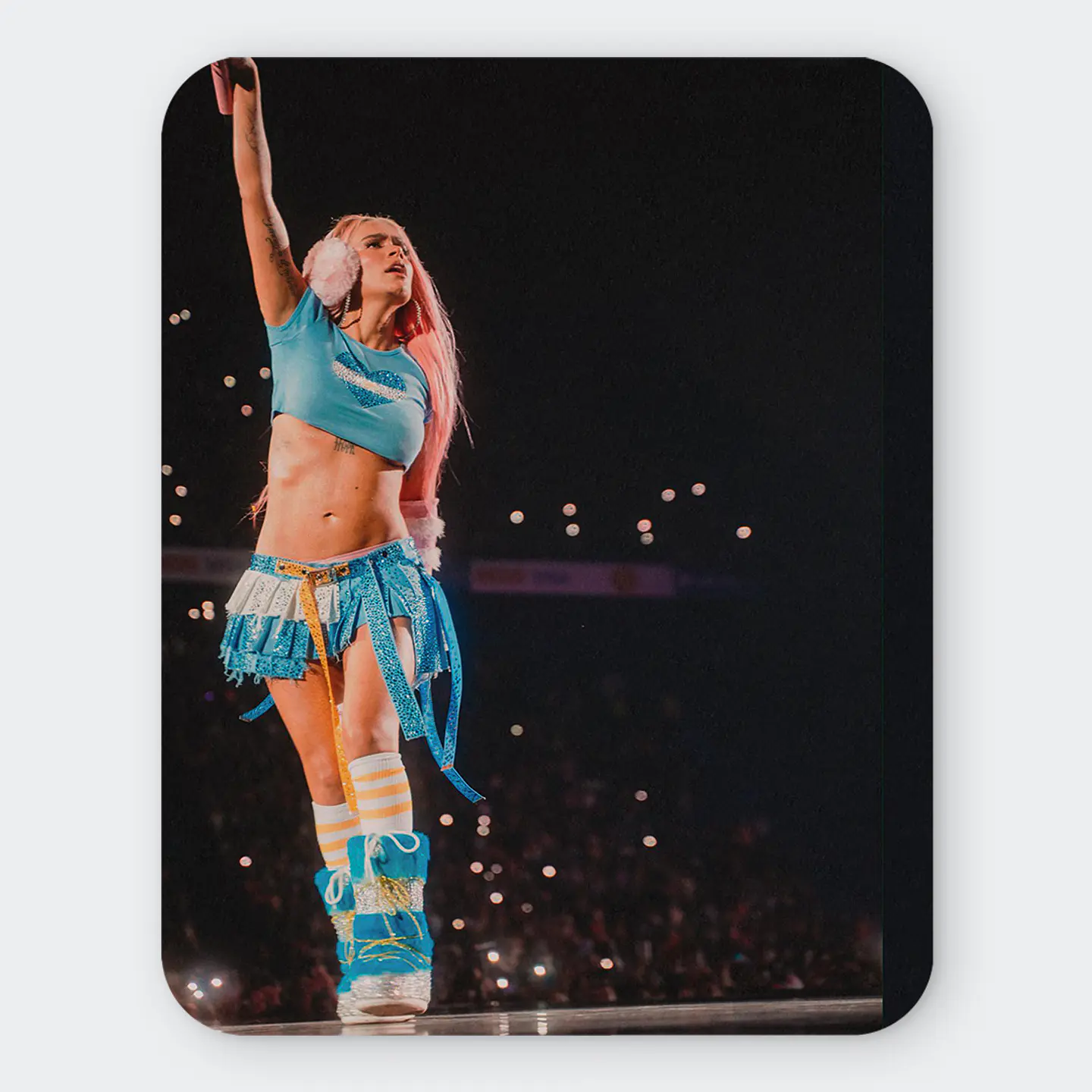 Mousepad 20x24 cm - Diseño Bichota Live Star Pink & Blue 1