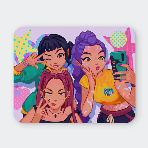 Mousepad 20x24 cm - Diseño "The Huntrix: Selfie Stars"