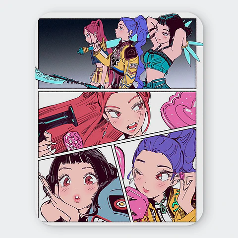 Mousepad 20x24 cm - Diseño "The Huntrix: Webtoon Panels"