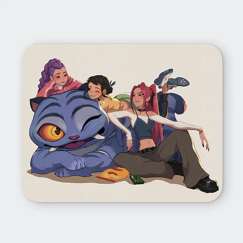 Mousepad 20x24 cm - Diseño "The Huntrix: Chill & Mascot Vibes"