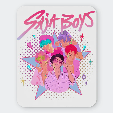 Mousepad 20x24 cm - Diseño "Saja Boys: Retro Star Aesthetic"