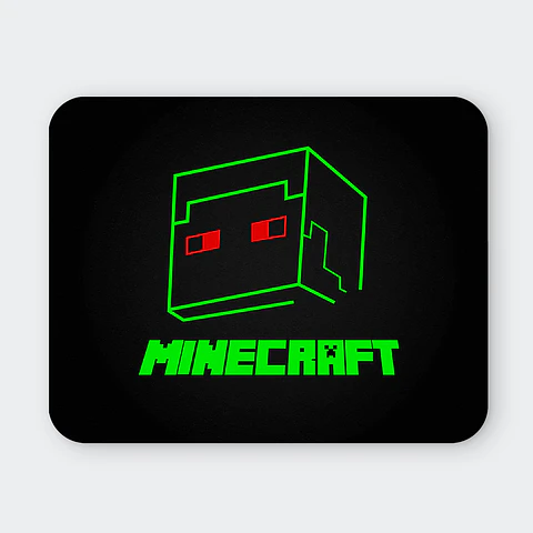 Mousepad 20x24 cm - Diseño Minecraft: Neon Creeper Glow