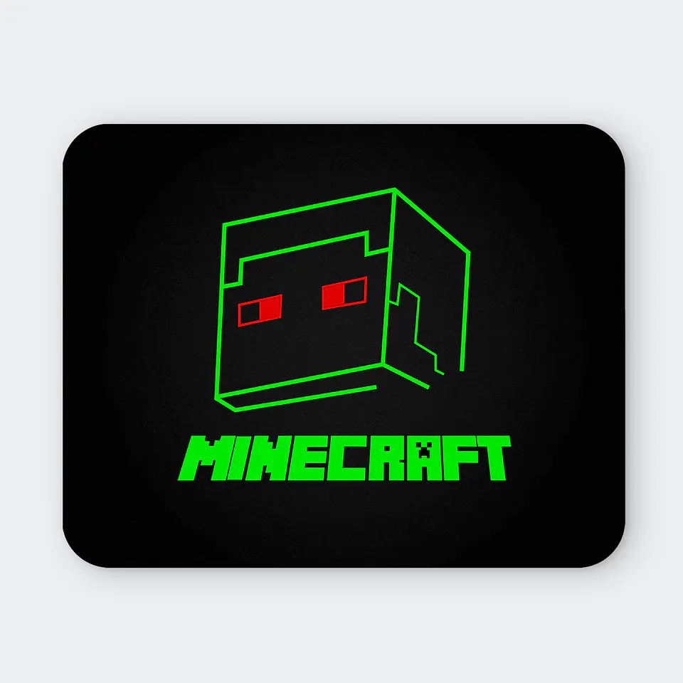 Mousepad 20x24 cm - Diseño Minecraft: Neon Creeper Glow 1