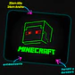 Mousepad 20x24 cm - Diseño Minecraft: Neon Creeper Glow - Miniatura 2