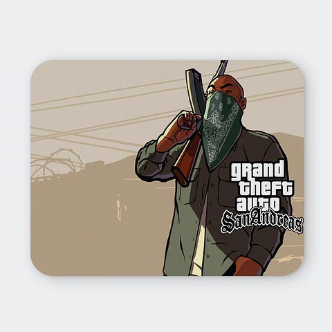 Mousepad 20x24 cm - Diseño "GTA San Andreas: Grove Street Hustle"