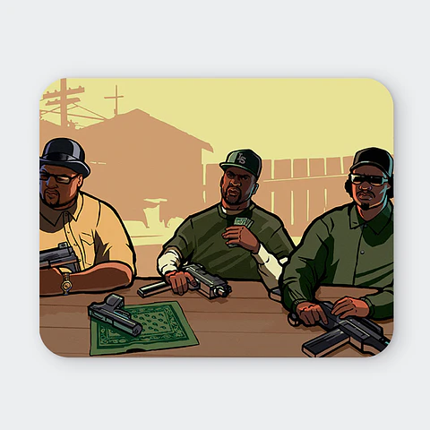 Mousepad 20x24 cm - Diseño "GTA San Andreas: Grove Street Kings"