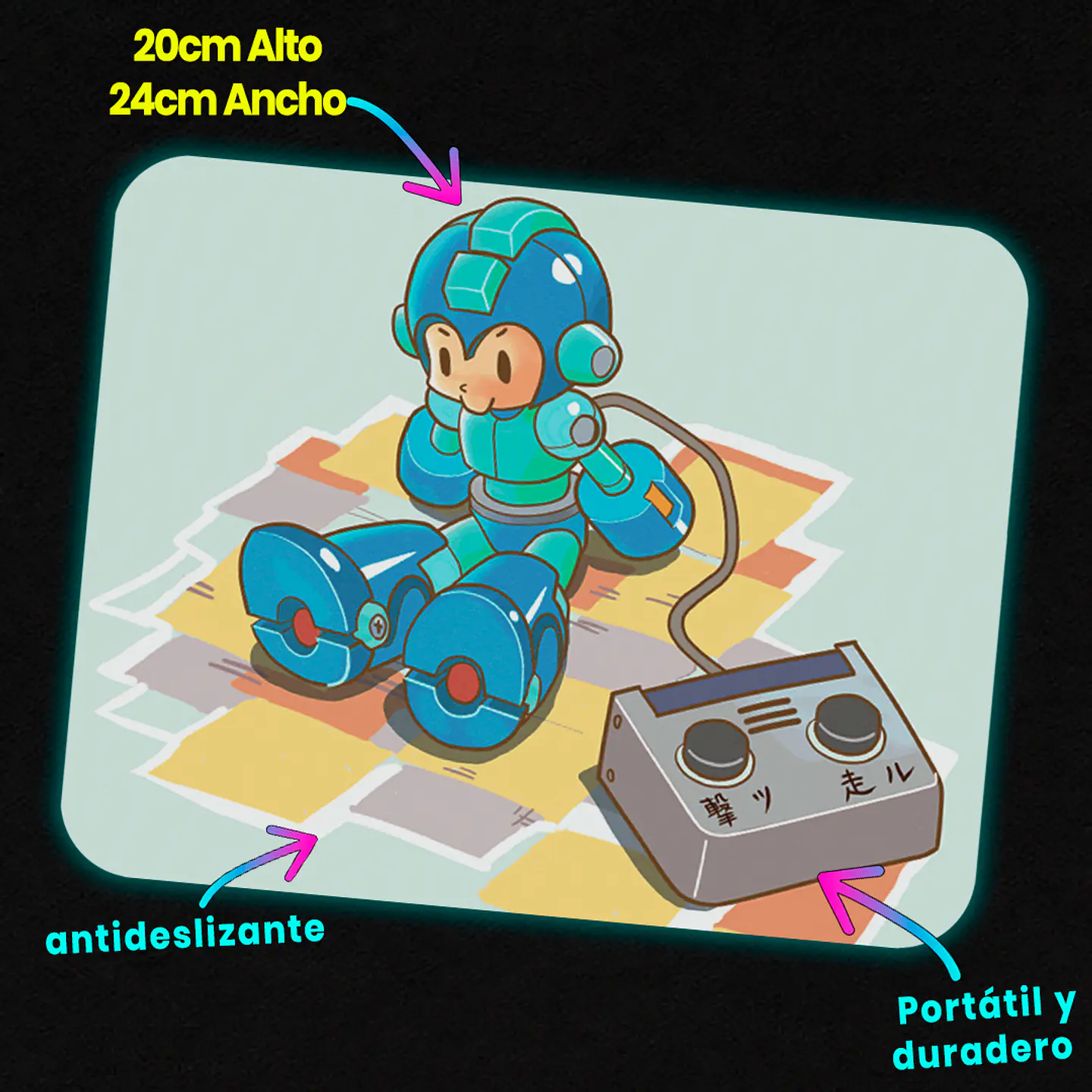 Mousepad 20x24 cm - Diseño Mega Man Retro Toy Edition 2