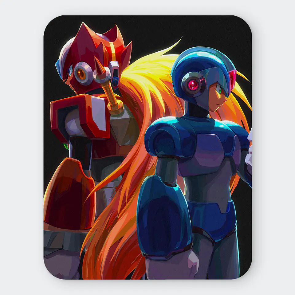 Mousepad 20x24 cm - Diseño Mega Man X & Zero: Maverick Hunters Duo 1