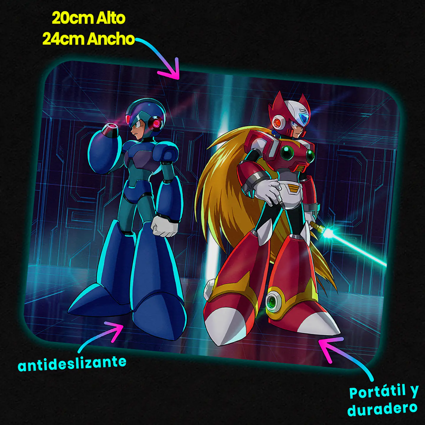 Mousepad 20x24 cm - Diseño Maverick Hunters: Cybernetic Legacy 2