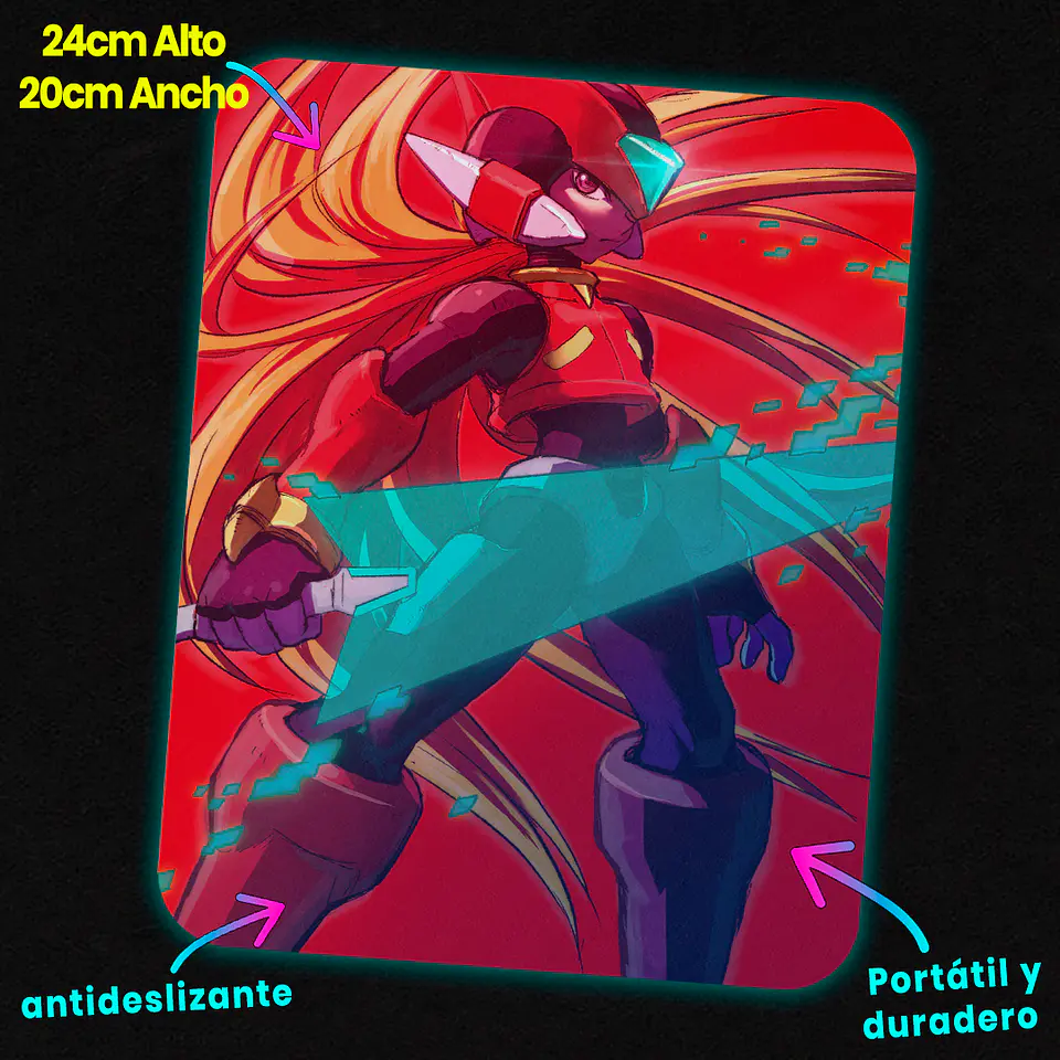 Mousepad 20x24 cm - Diseño Zero Saber Unleashed 2