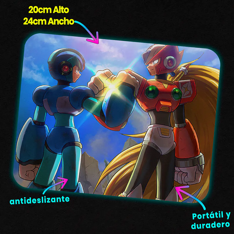 Mousepad 20x24 cm - Diseño X & Zero Eternal Alliance 2
