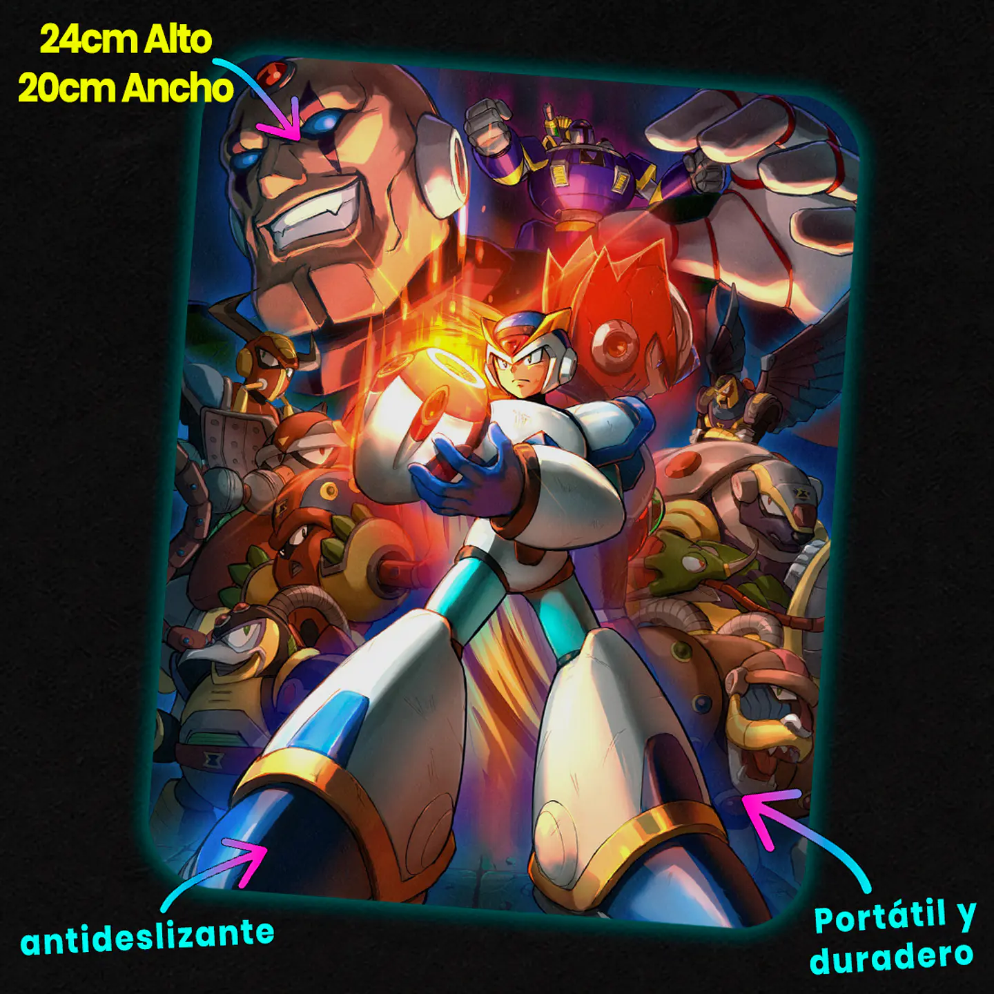 Mousepad 20x24 cm - Diseño Mega Man X Maverick Rebellion 2