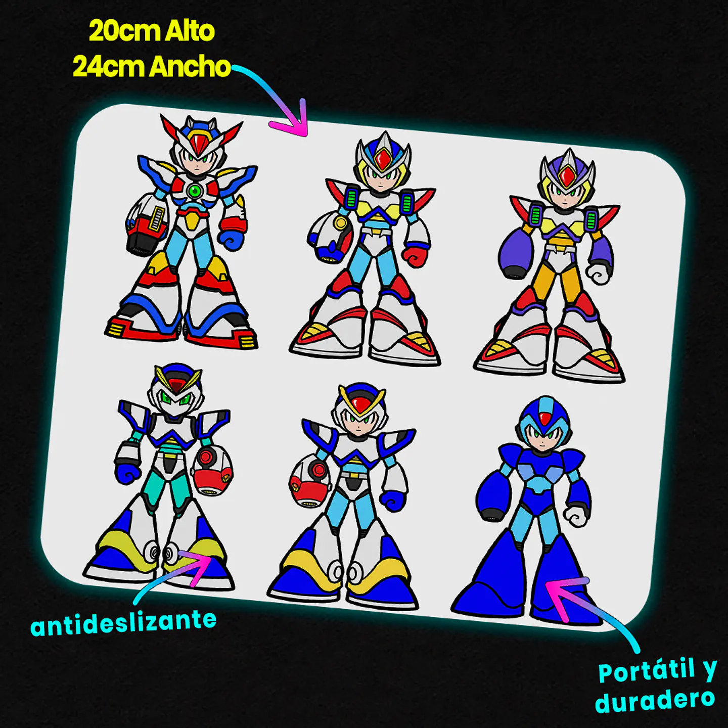 Mousepad 20x24 cm - Diseño Mega Man X Armor Evolution 2