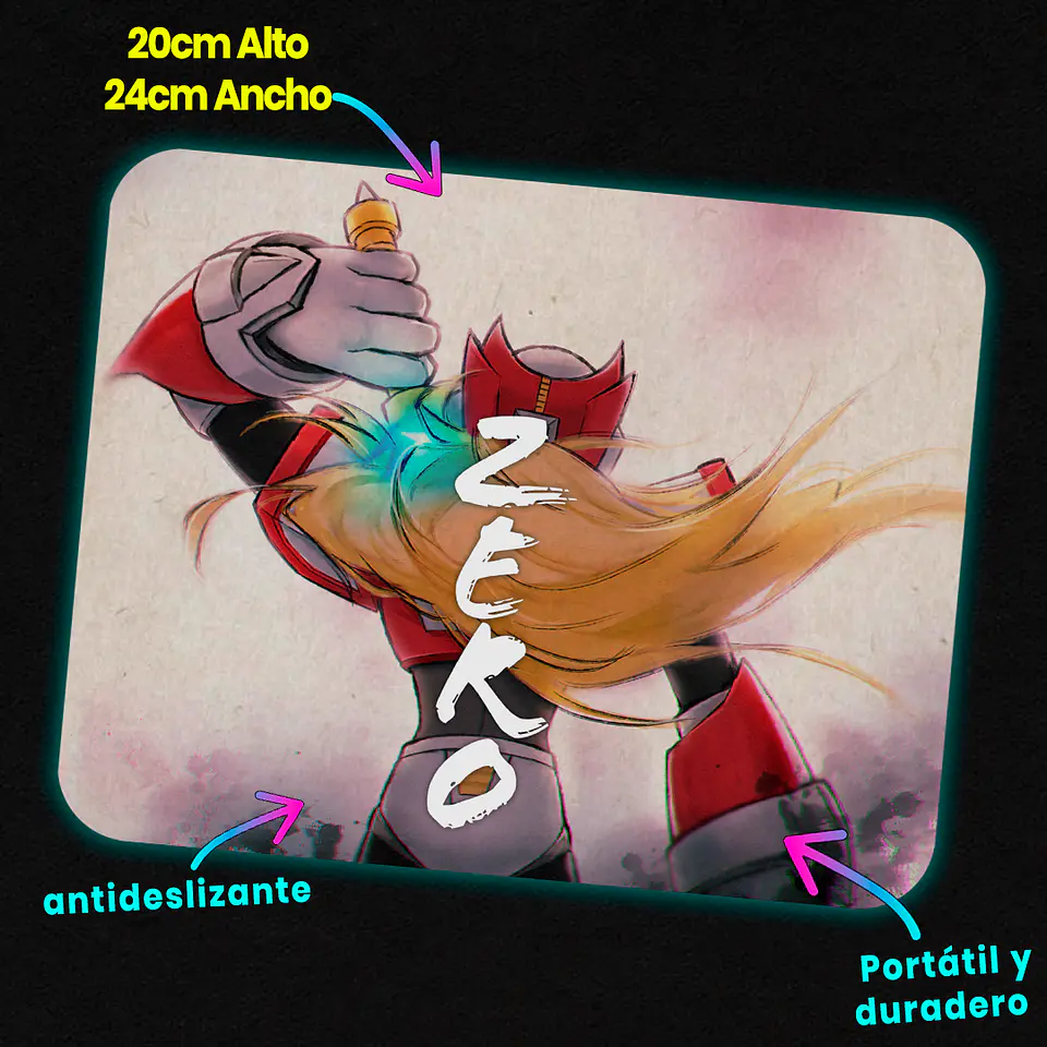 Mousepad 20x24 cm - Diseño X & Zero Unified Strike 2