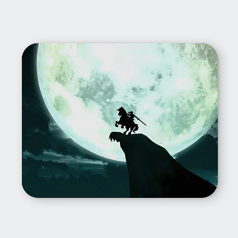 Mousepad 20x24 cm - Diseño Link: Moonlight Hero Silhouette