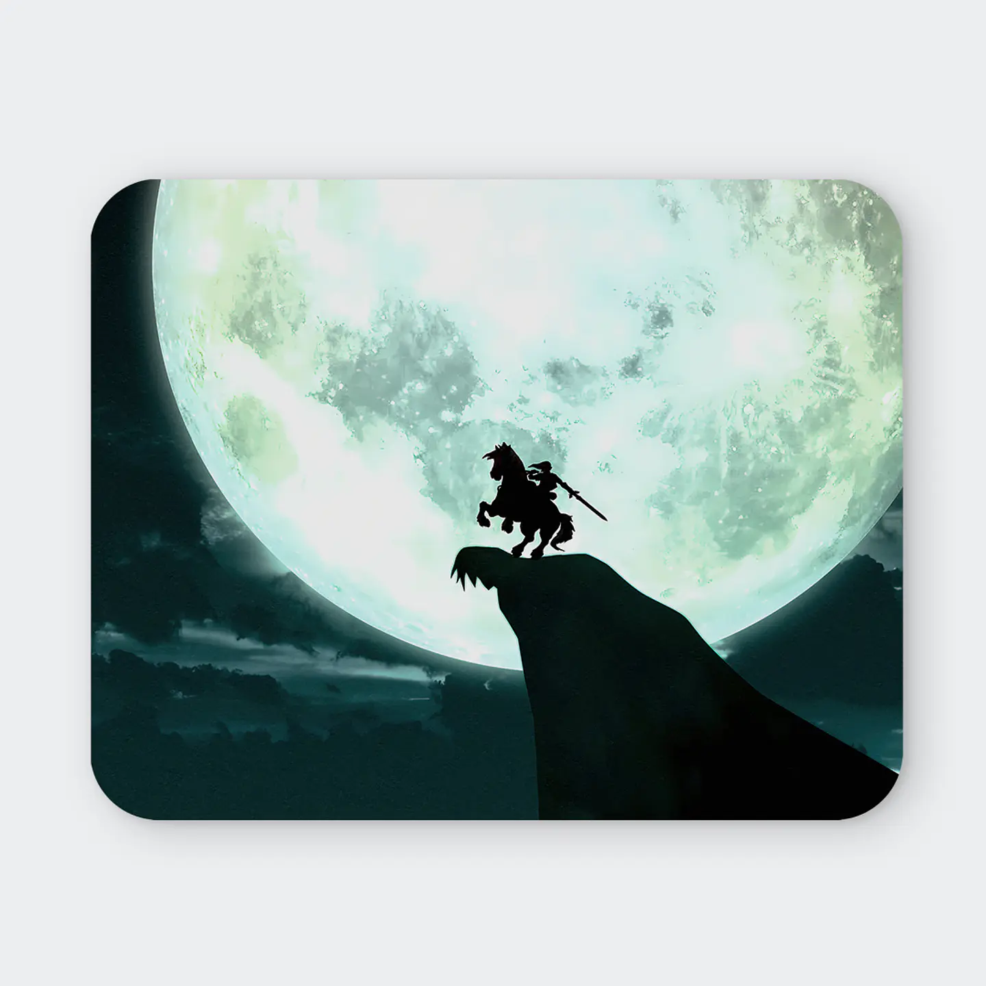 Mousepad 20x24 cm - Diseño Link: Moonlight Hero Silhouette 1