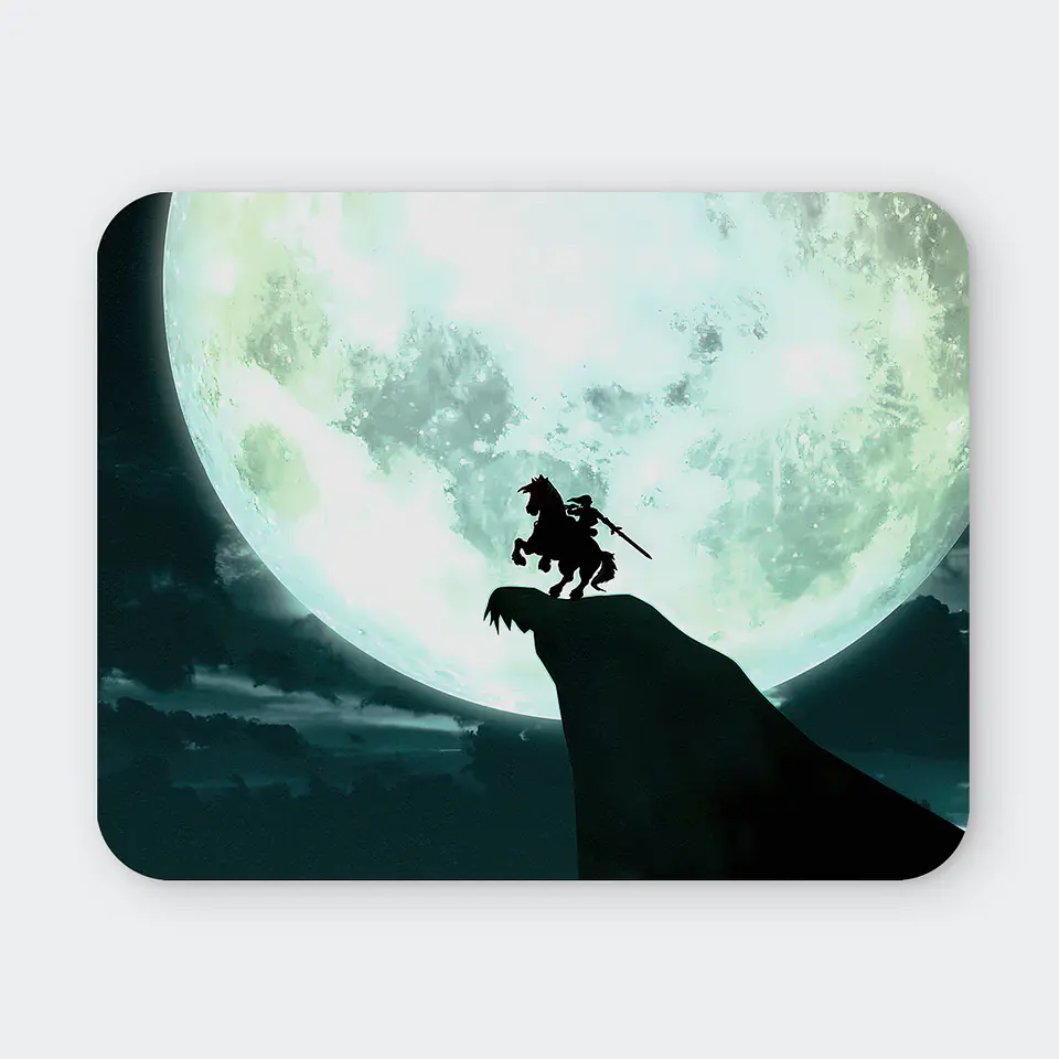 Mousepad 20x24 cm - Diseño Link: Moonlight Hero Silhouette 1
