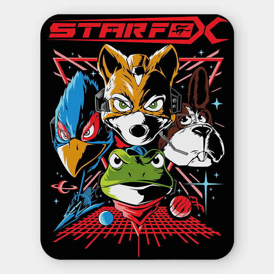Mousepad 20x24 cm - Diseño Star Fox: Lylat Galactic Team 1