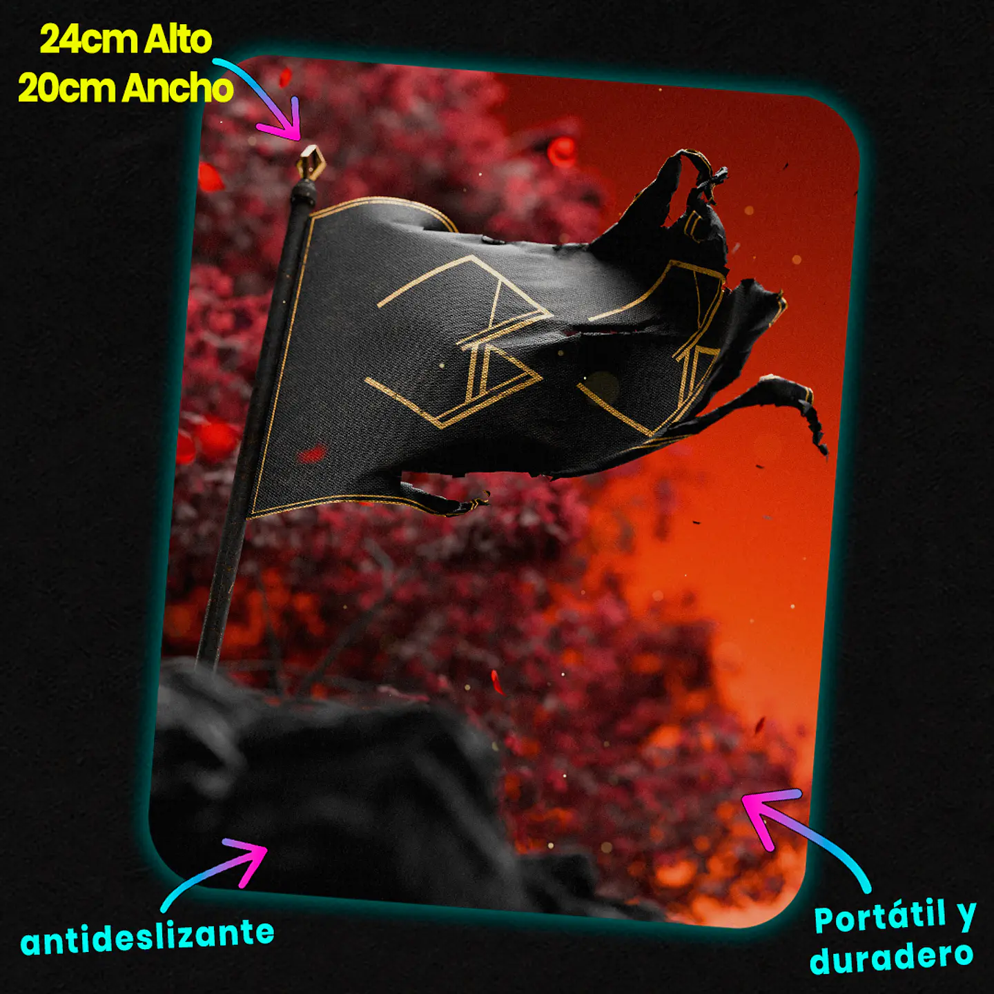 Mousepad 20x24 cm - Diseño Expedition 33: Golden Emblem Flag 2