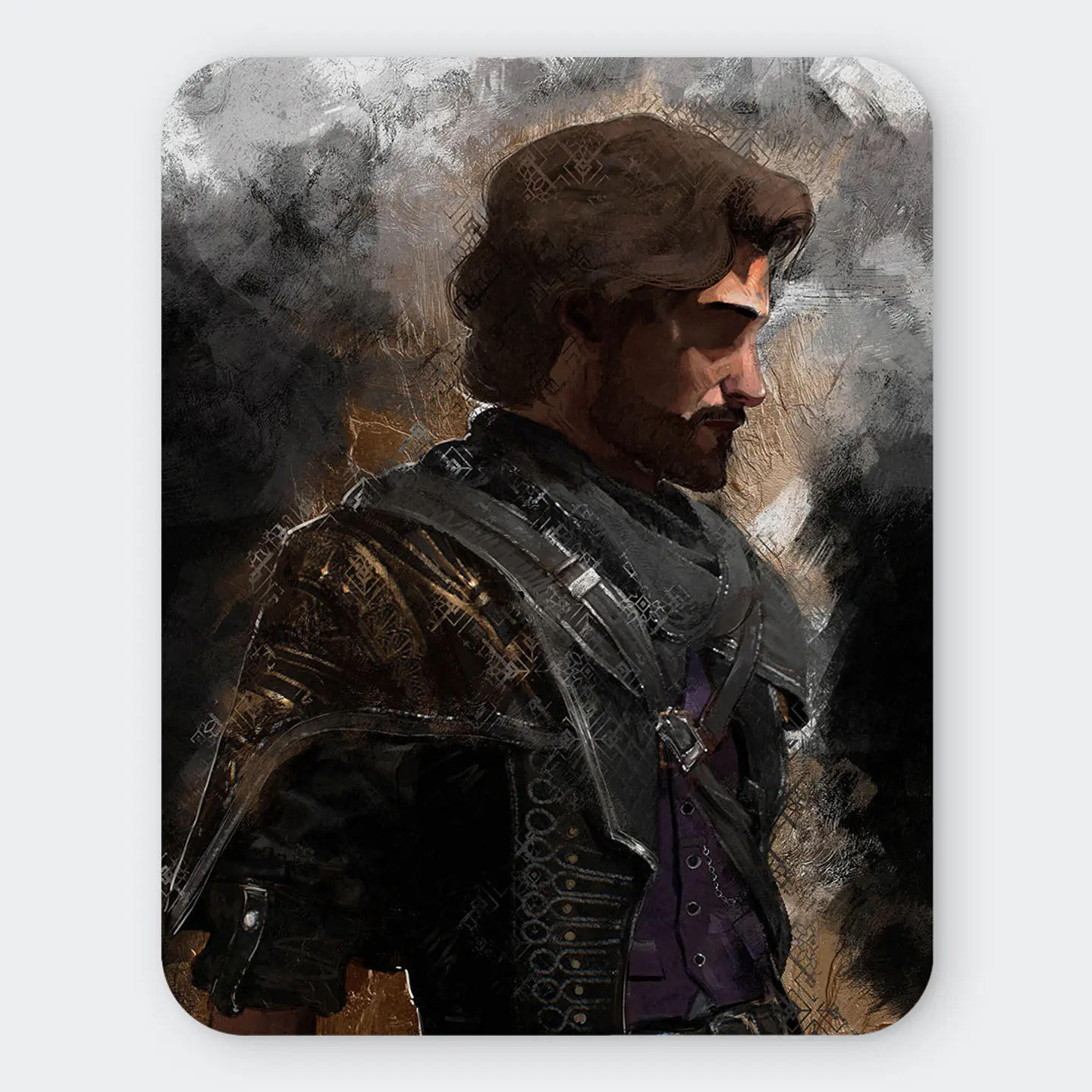 Mousepad 20x24 cm - Diseño Kagurabachi: Katana Black Ink Action 1
