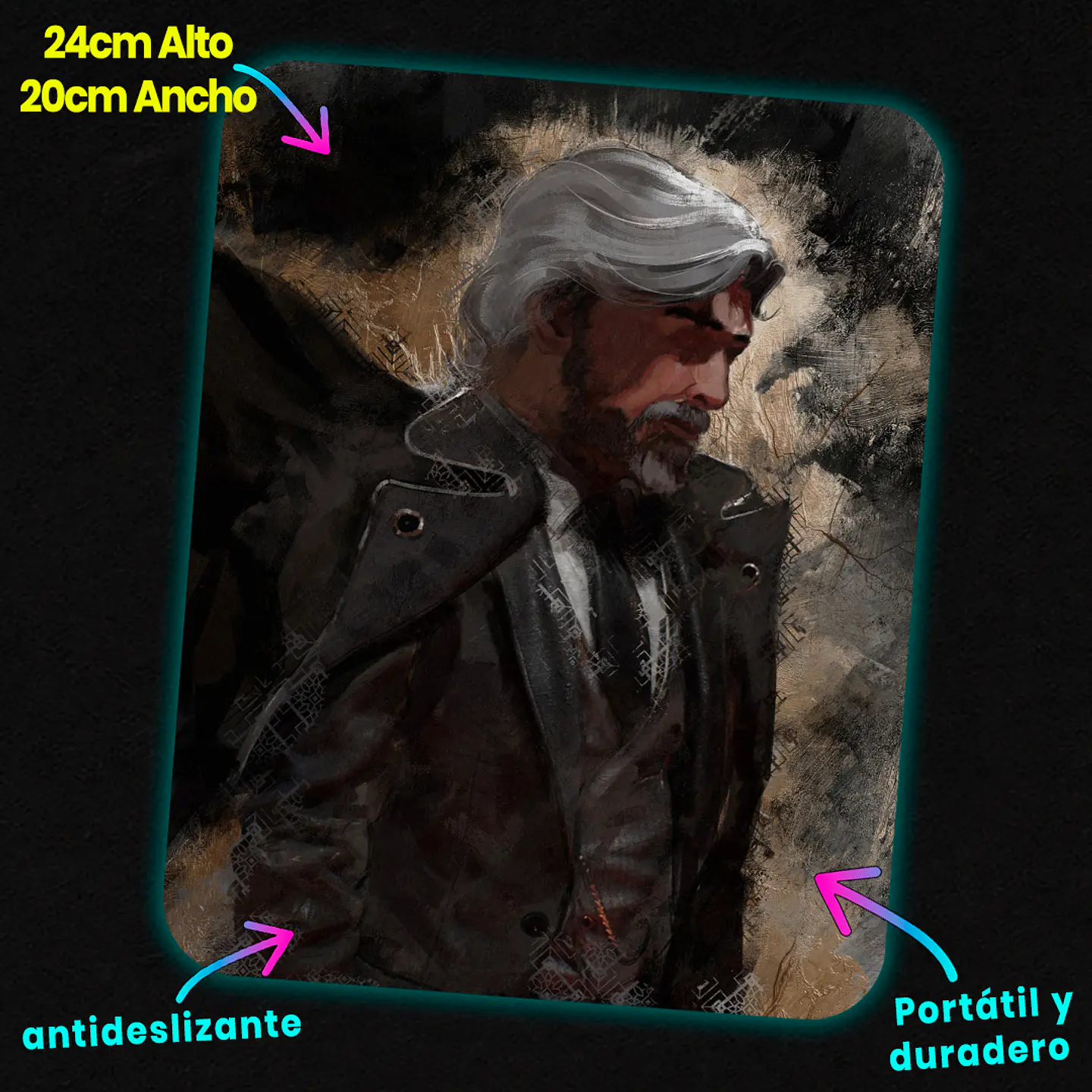 Mousepad 20x24 cm - Diseño Expedition 33: Renoir’s Gilded Revolvers 2