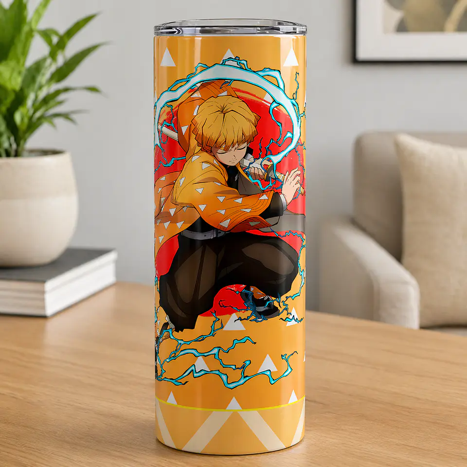 Vaso térmico 600ml - Diseño Zenitsu Thunder Strike 4