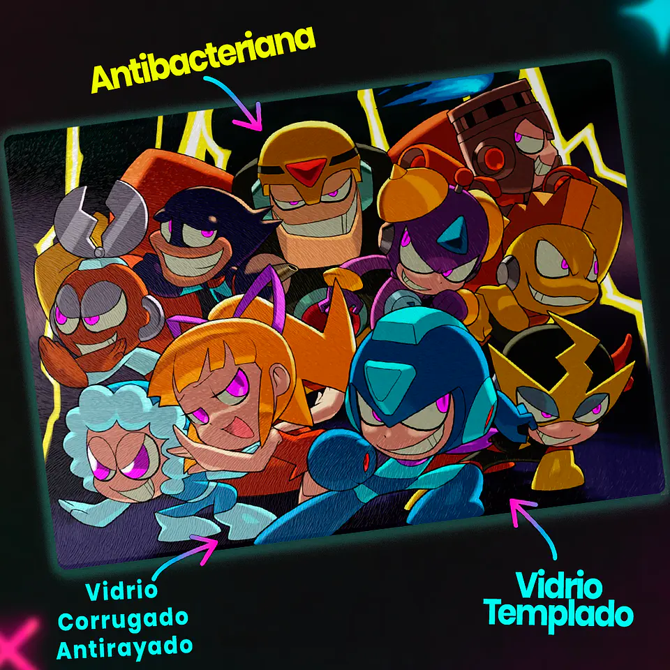 Tabla de cocina - Diseño Mega Man & Robot Masters Squad 3