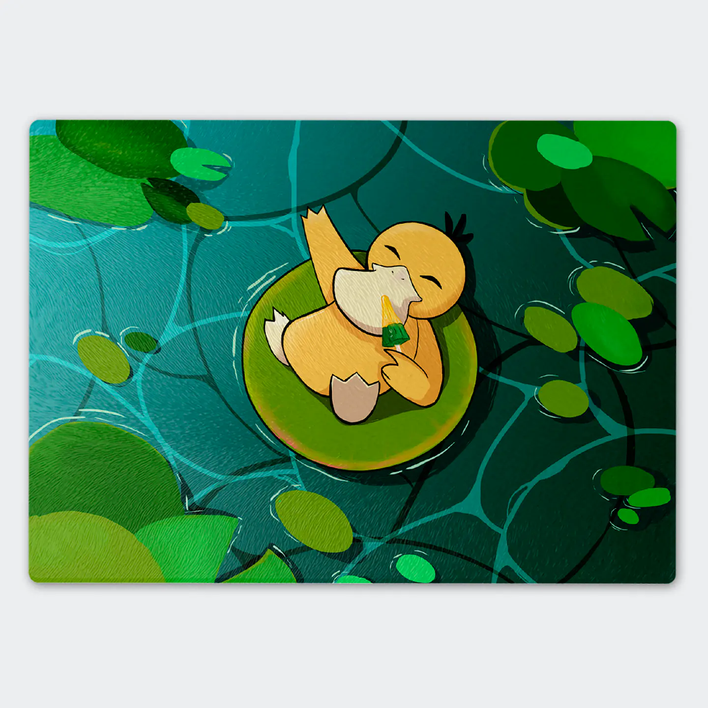 Tabla de cocina - Diseño Psyduck Relax en el Estanque 1