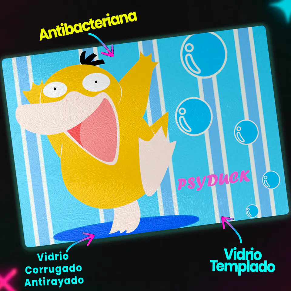 Tabla de cocina - Diseño Psyduck Bubble Pop 3