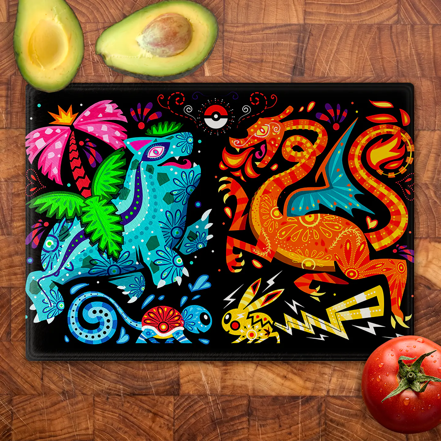 Tabla de cocina - Diseño Alebrije Elemental 2