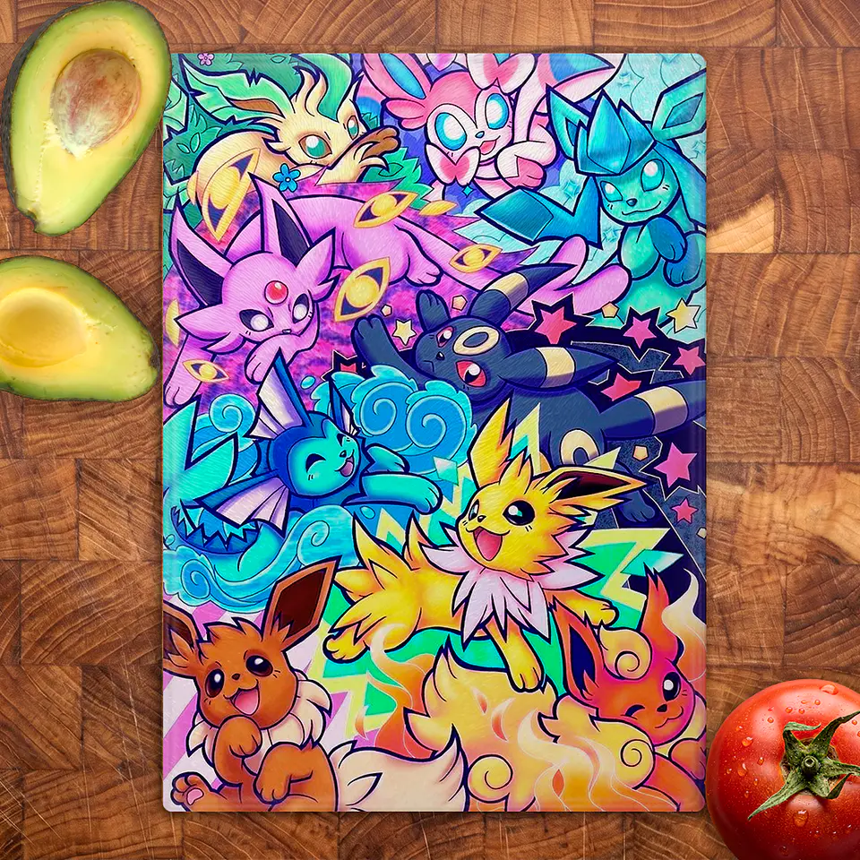 Tabla de cocina - Diseño Eeveelution Party 2