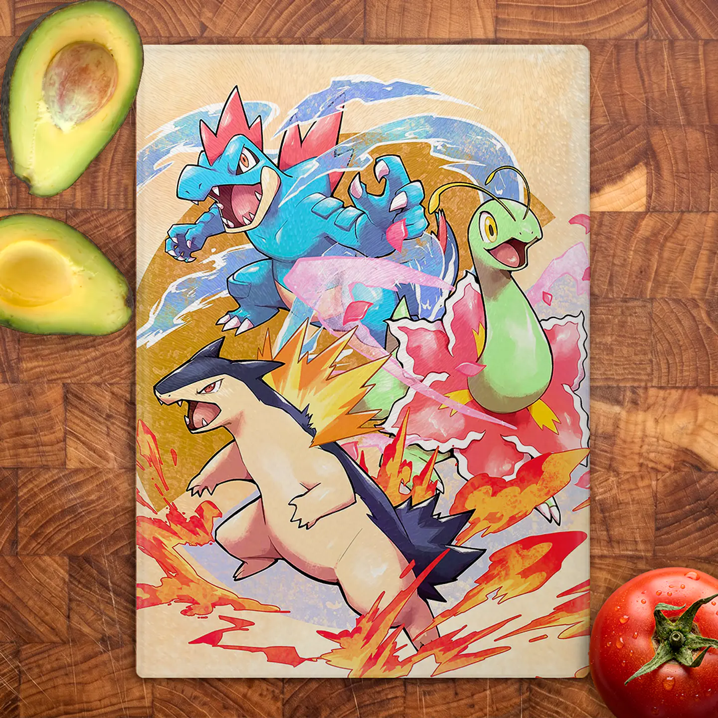 Tabla de cocina - Diseño Trío Inicial Johto 2