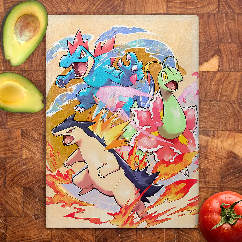 Tabla de cocina - Diseño Trío Inicial Johto 2