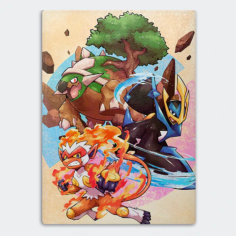 Tabla de cocina - Diseño Trío Inicial Sinnoh