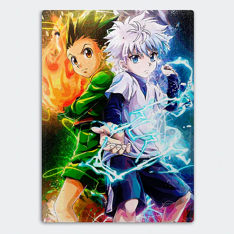 Tabla de cocina - Diseño Gon & Killua Elemental Power