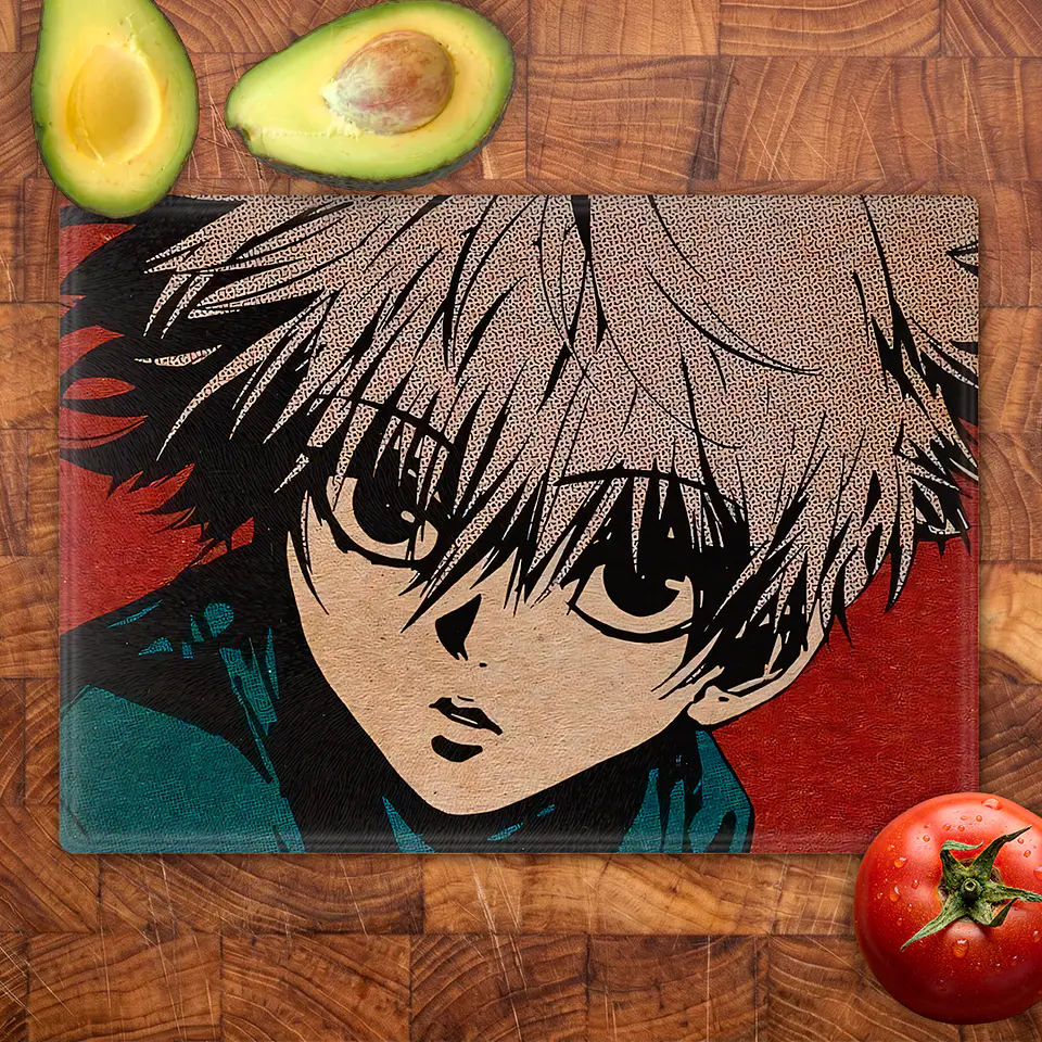 Tabla de cocina - Diseño Killua Zoldyck Vintage Texture 2