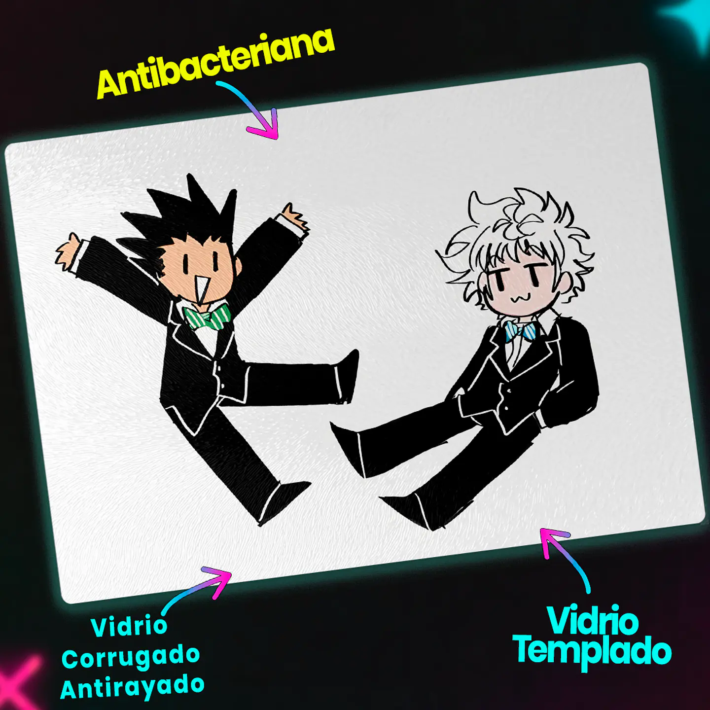 Tabla de cocina - Diseño Gon & Killua Tuxedo Chibi 3