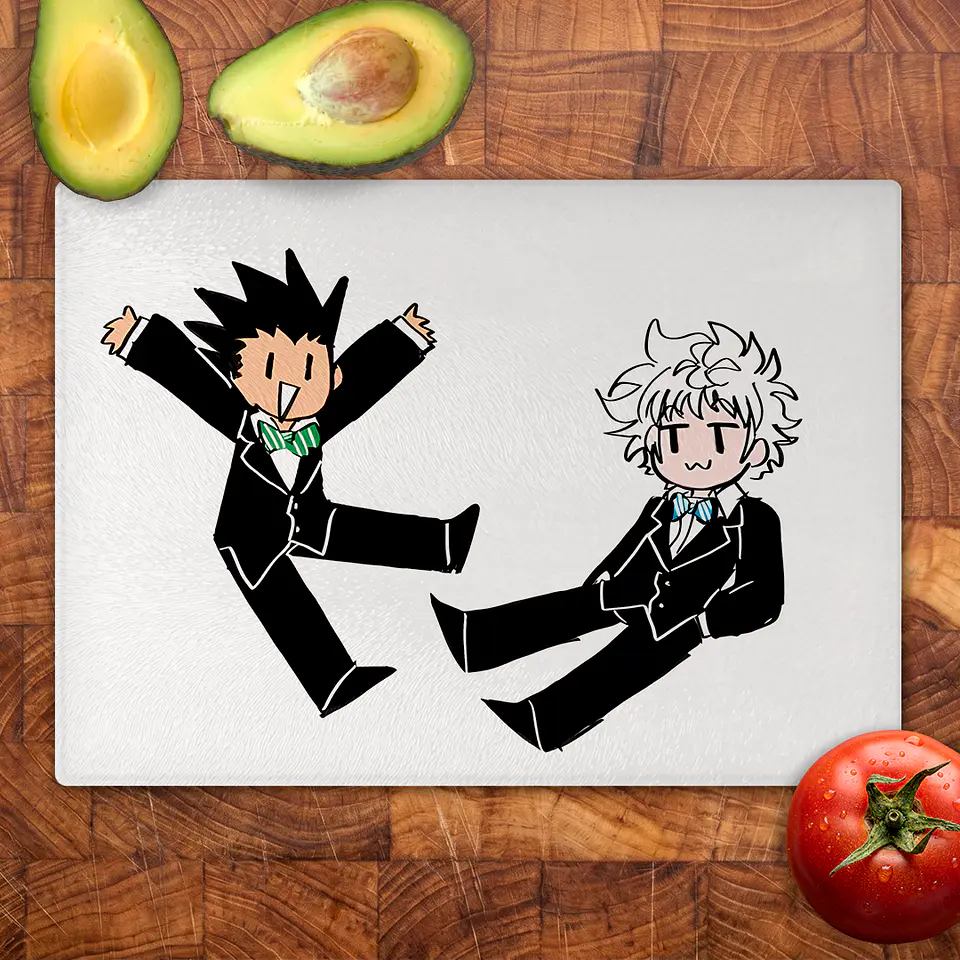 Tabla de cocina - Diseño Gon & Killua Tuxedo Chibi 2