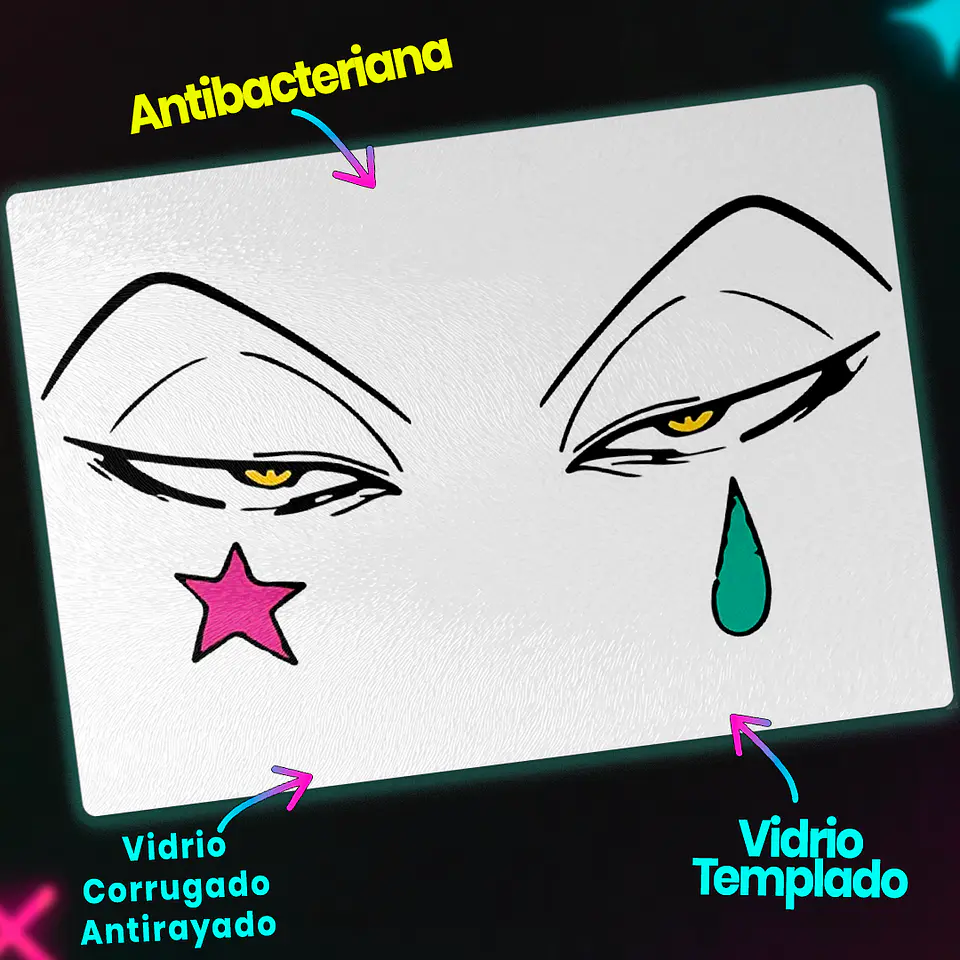 Tabla de cocina - Diseño Hisoka Minimal Eyes 3