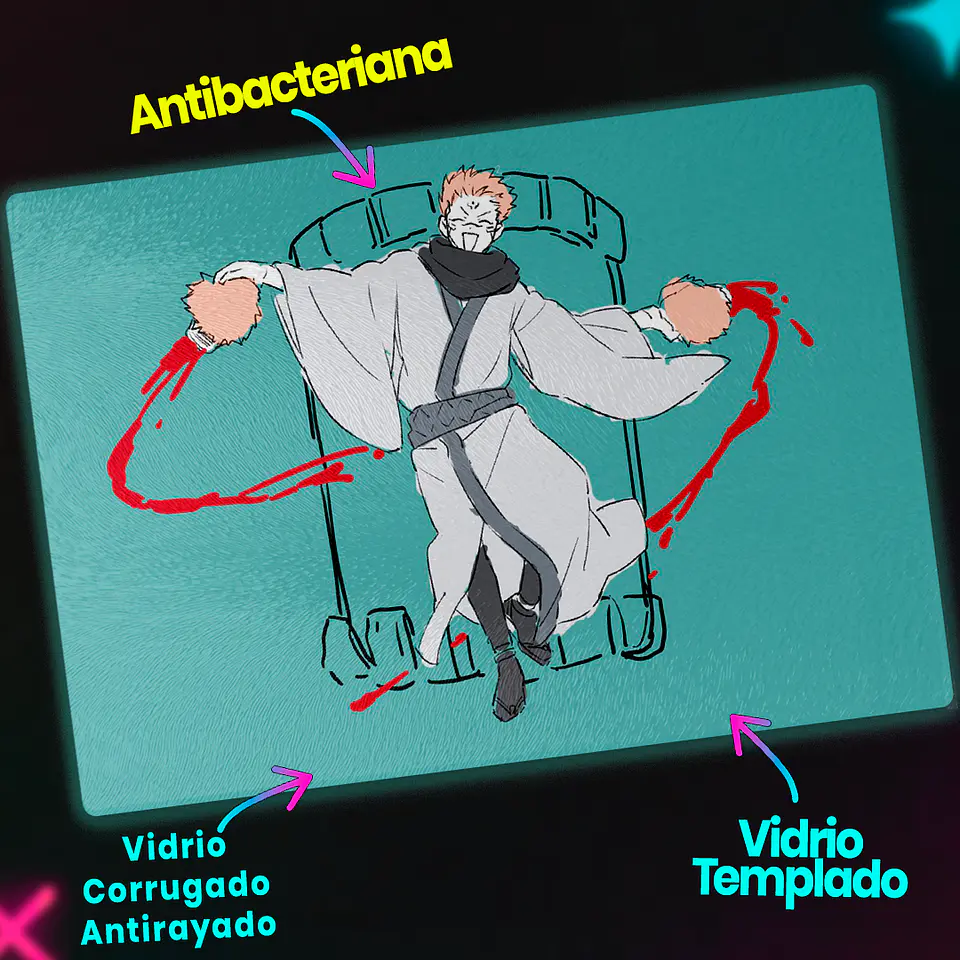 Tabla de cocina - Diseño Sukuna Porrista 3