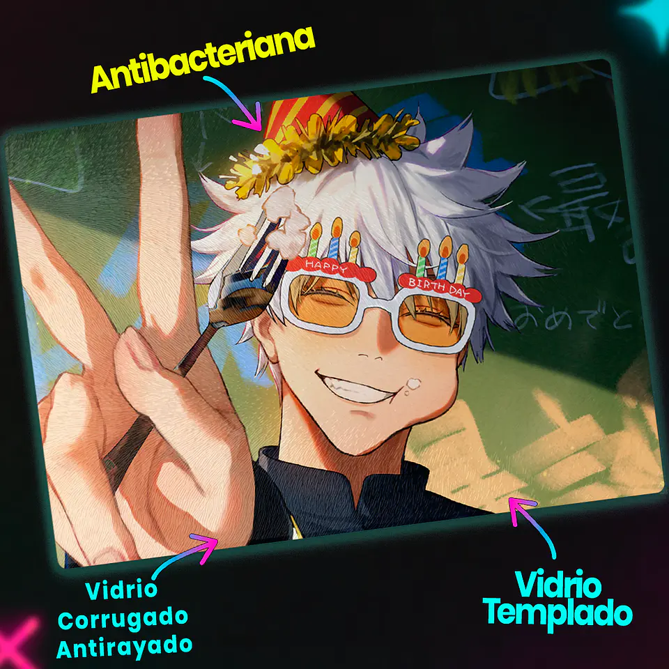 Tabla de cocina - Diseño Gojo Birthday Party 3