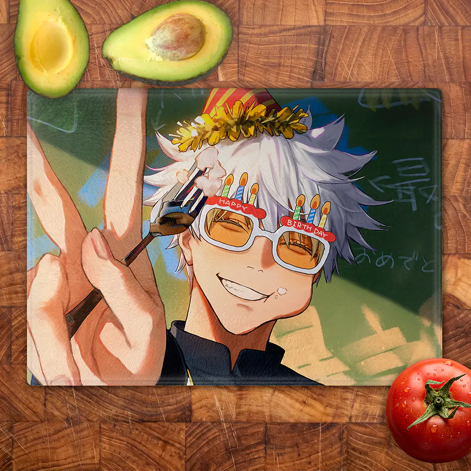 Tabla de cocina - Diseño Gojo Birthday Party 2