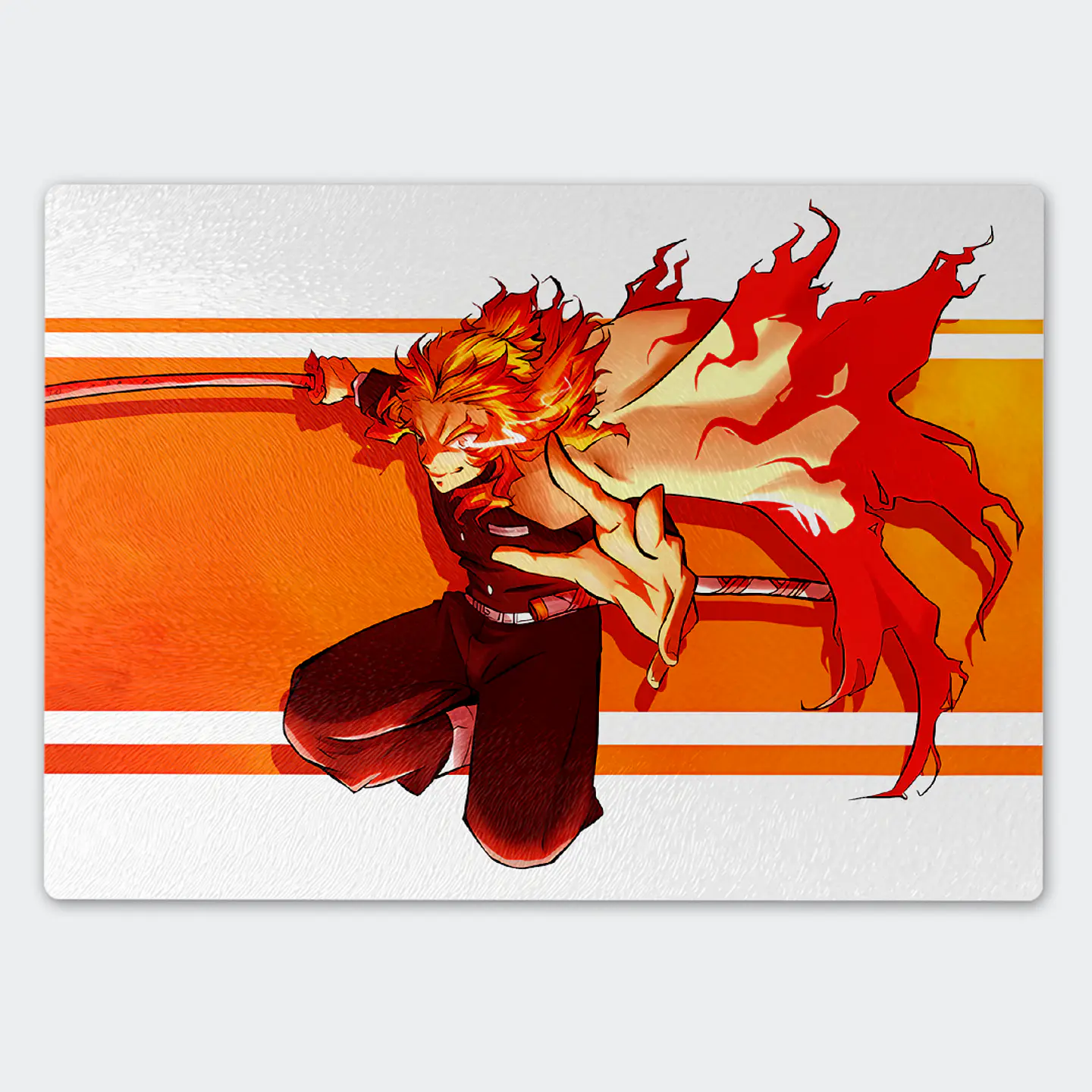 Tabla de cocina - Diseño Rengoku Espíritu Flamígero 1