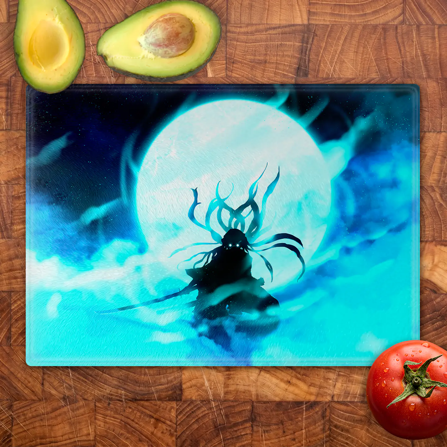 Tabla de cocina - Diseño Muichiro bajo la Luna 2