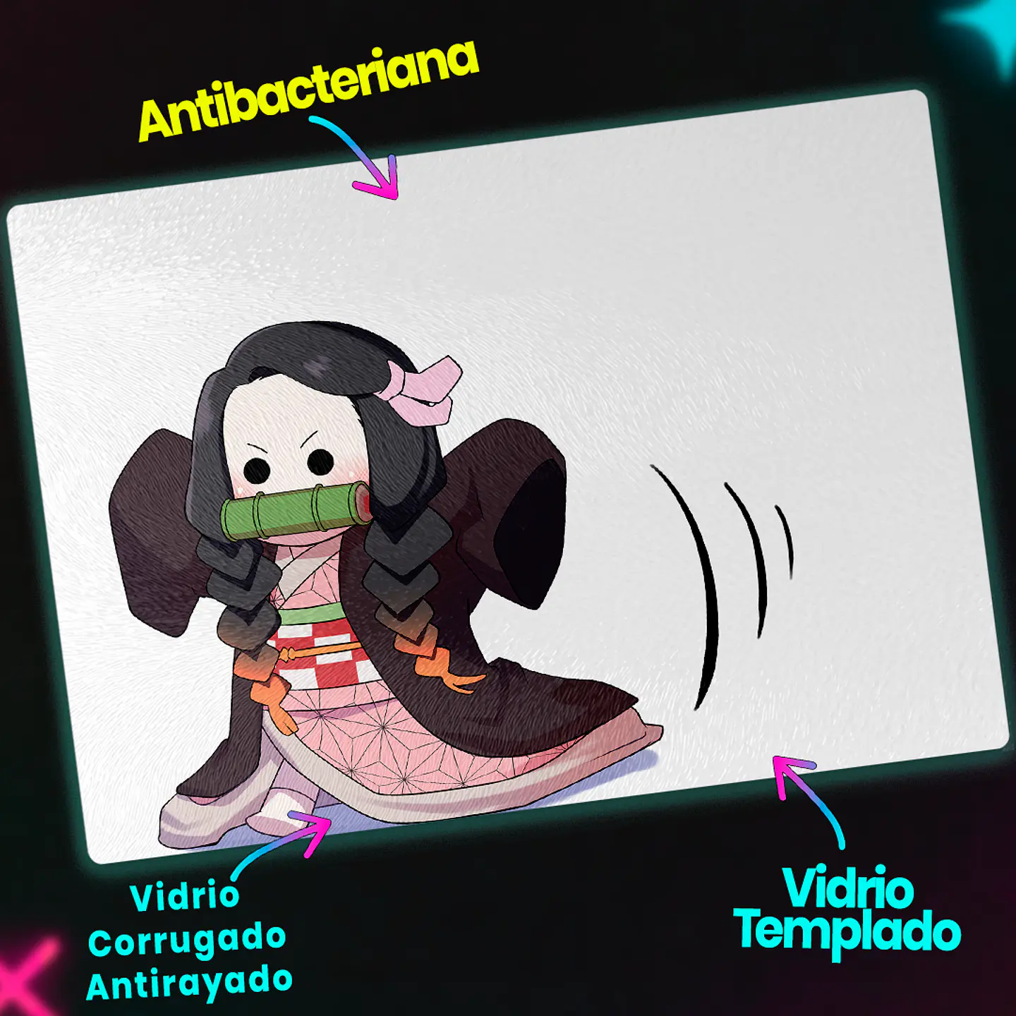 Tabla de cocina - Diseño Nezuko Chibi Run 3