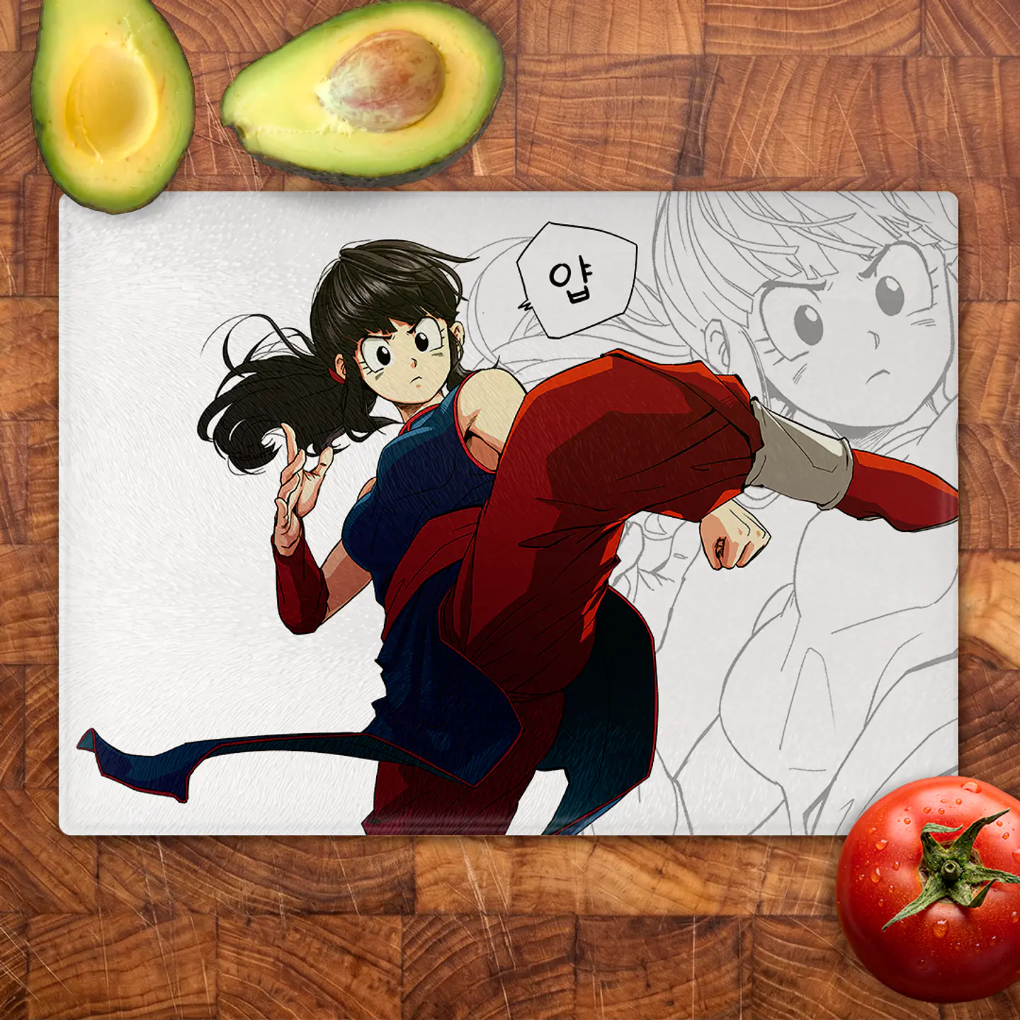 Tabla de cocina - Diseño Milk Martial Arts 2