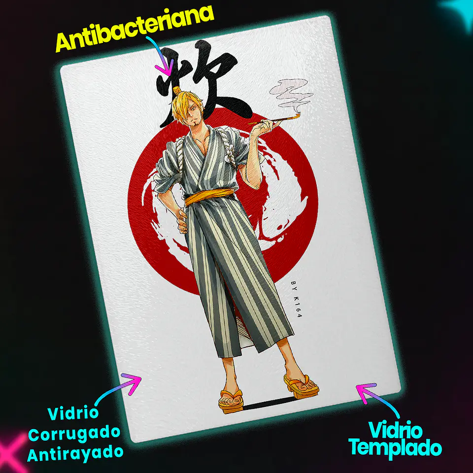 Tabla de cocina - Diseño Sanji Wano Ronin 3